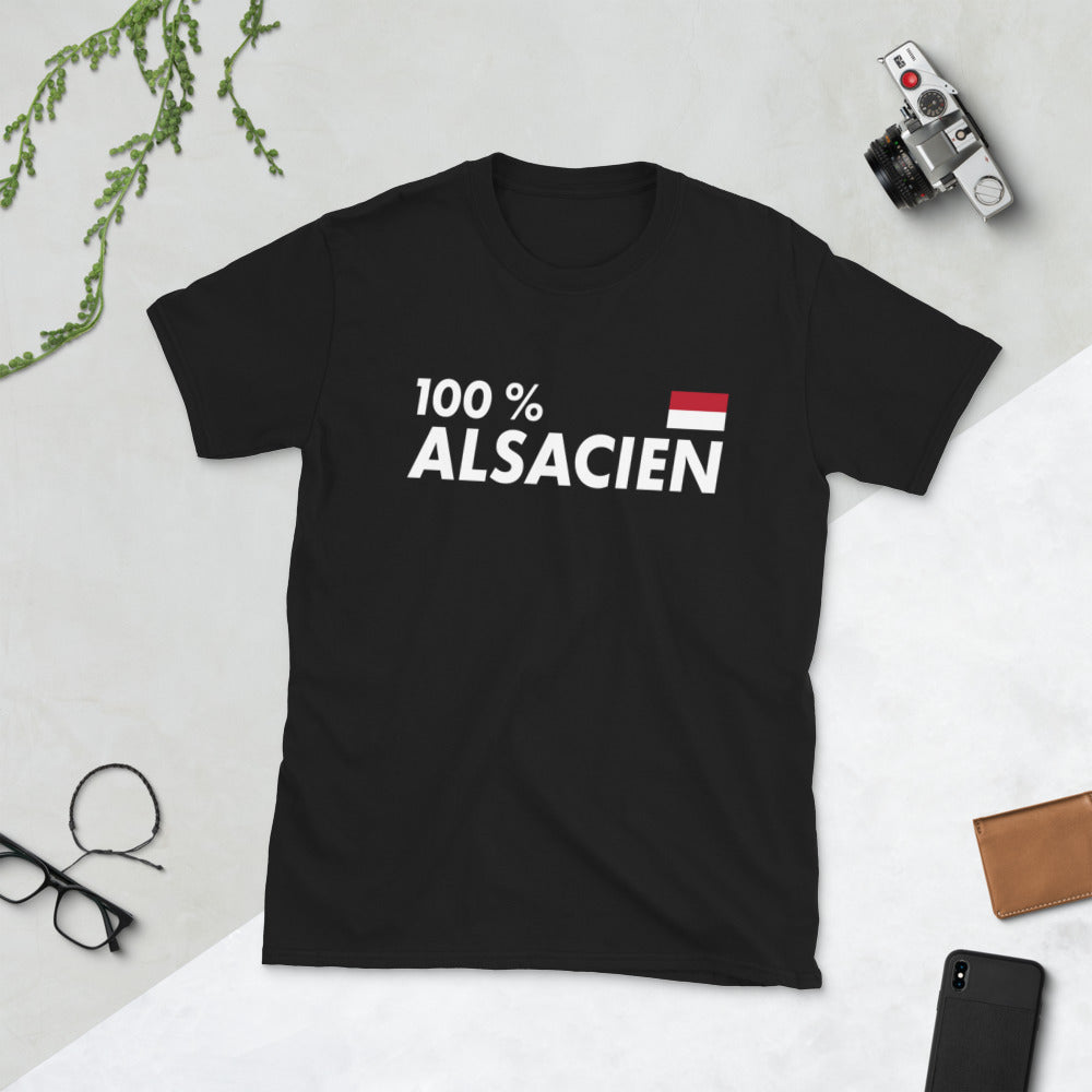 100 % Alsacien - T-shirt Standard - Ici & Là - T-shirts & Souvenirs de chez toi