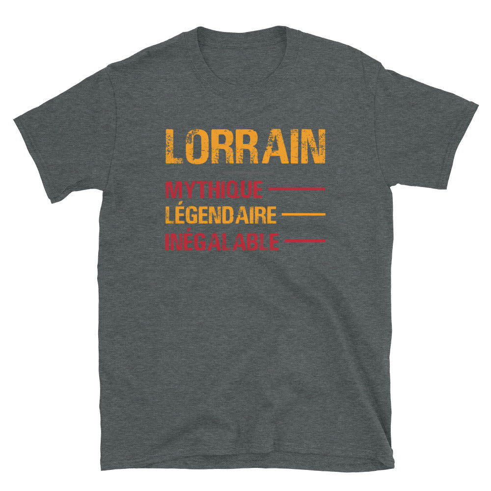 T-shirt Lorrain noir dos - texte humoristique sur les origines