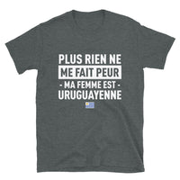 Thumbnail for T-shirt Uruguay bleu marine - Plus rien ne me fait peur ma femme est