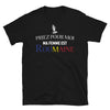T-shirt Roumain noir - Priez pour moi ma femme est Roumaine