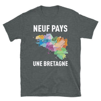 Thumbnail for T-shirt Bretagne gris foncé dos - Fierté des Neuf Pays