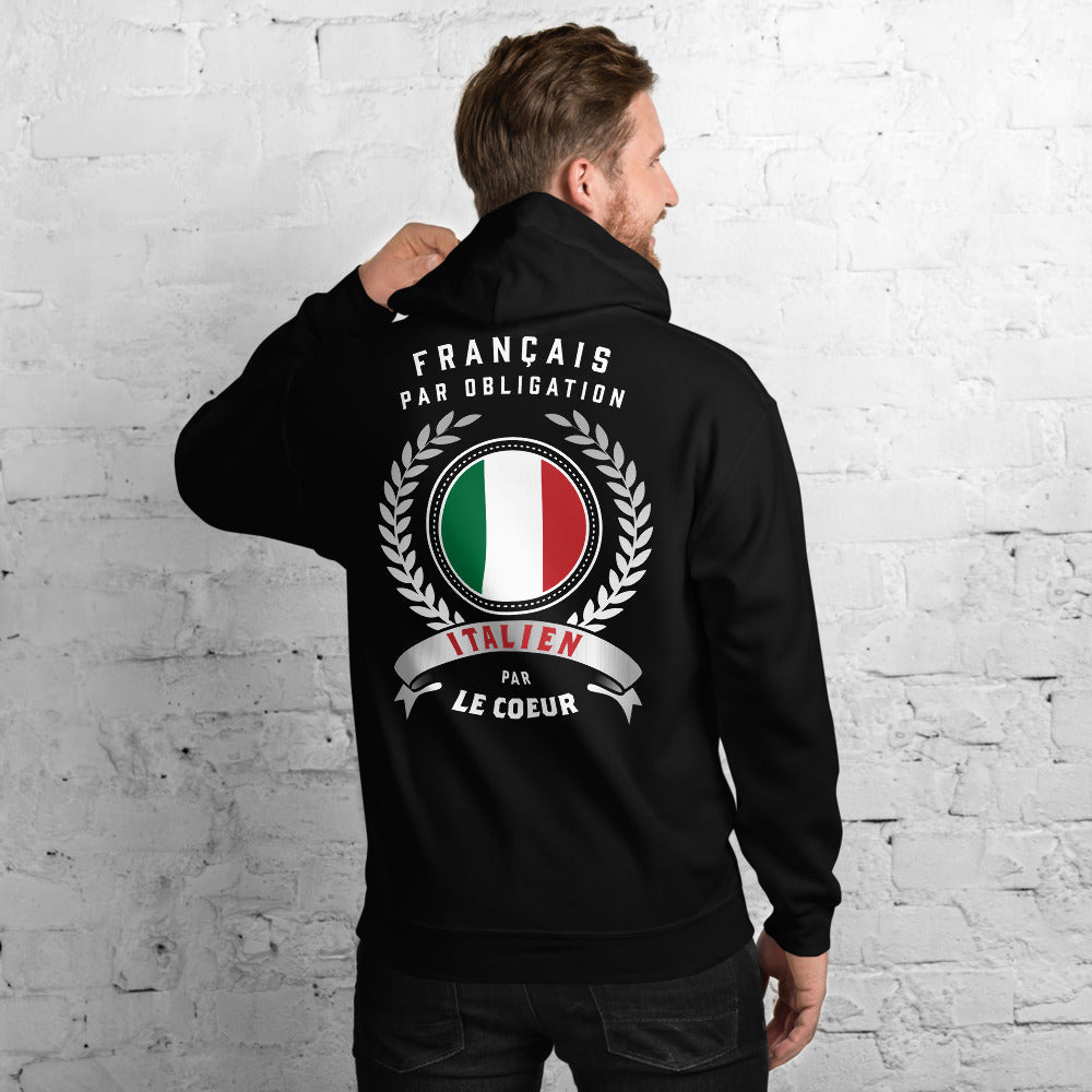Sweatshirt Italie gris foncé dos - Amour et fierté à chaque port
