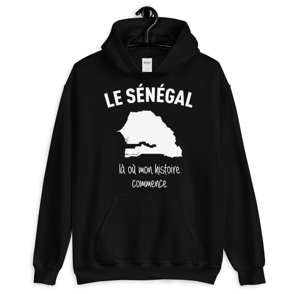 Sweatshirt Sénégal noir - Le début de mon histoire