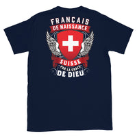 Thumbnail for T-shirt Suisse bleu marine - Français, Belge, Suisse, Canadien de naissance