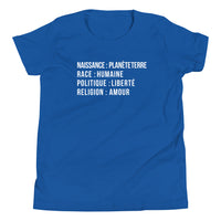 Thumbnail for T-shirt enfant Terre bleu roi foncé dos - Liberté & Amour en douceur
