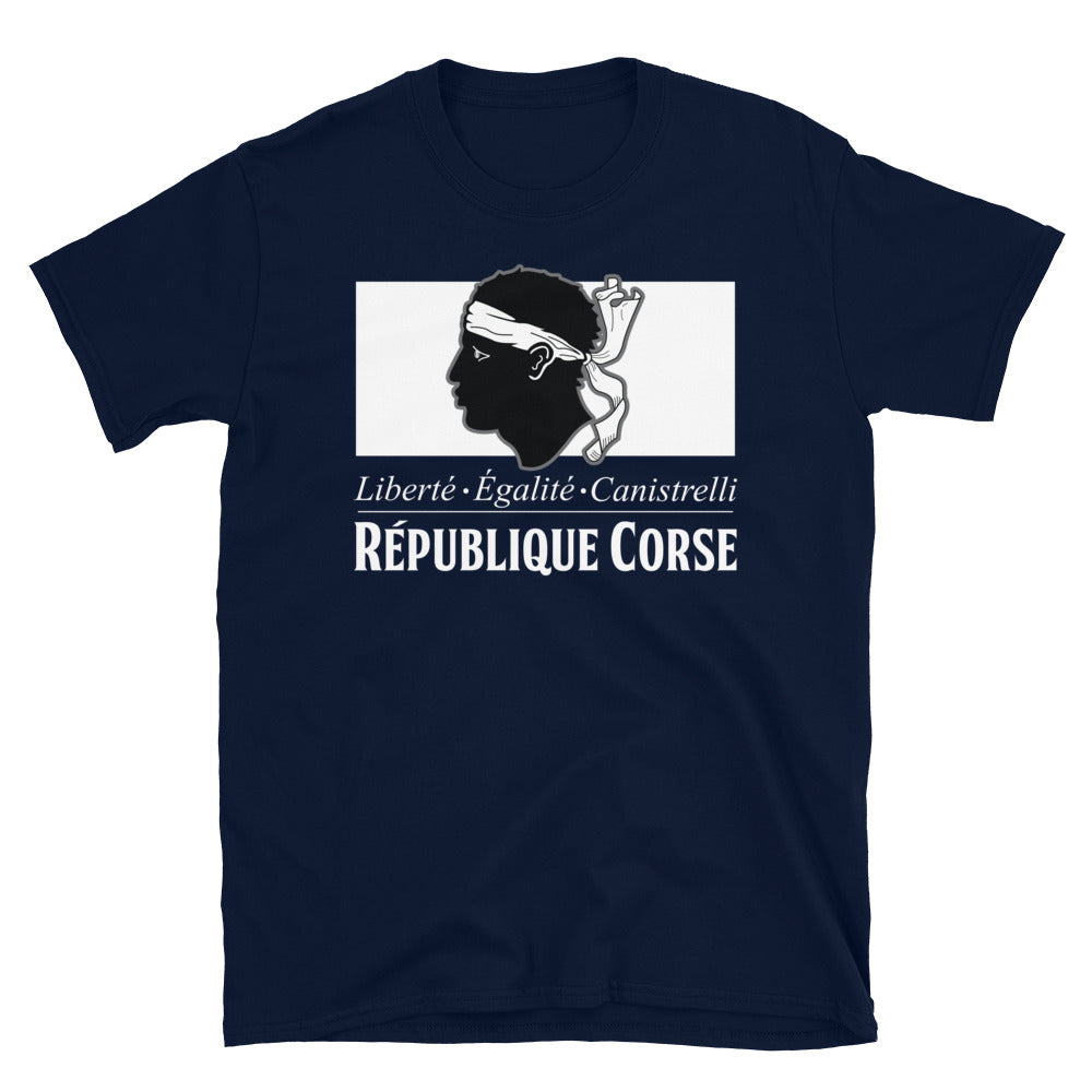 T-shirt Corse navy - Liberté, égalité et canistrelli