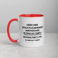 Thumbnail for Amie Joyeux plus merdique anniversaire de tous les temps  r - Mug Tasse Couleurs intérieures - Ici & Là - T-shirts & Souvenirs de chez toi