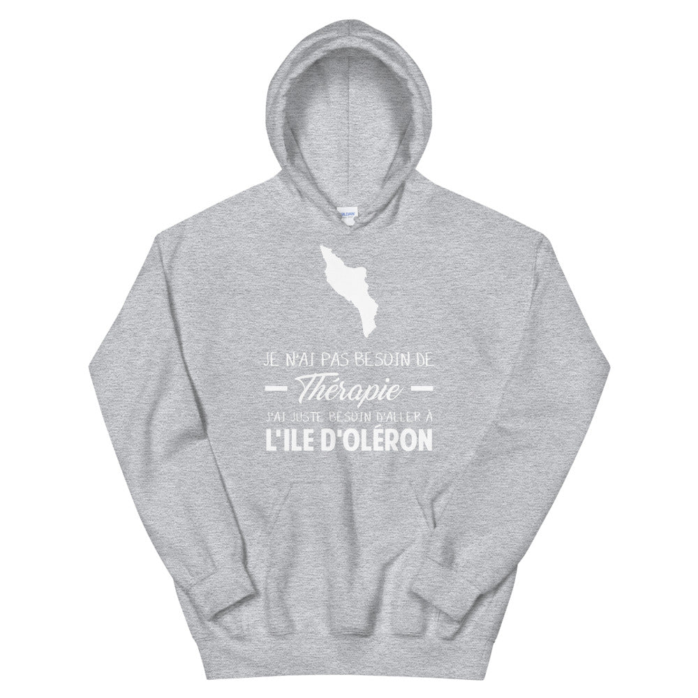 Sweatshirt Oléron gris sport - Pas besoin de thérapie