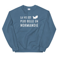 Thumbnail for La vie est plus belle en Normandie - Sweatshirt - Ici & Là - T-shirts & Souvenirs de chez toi
