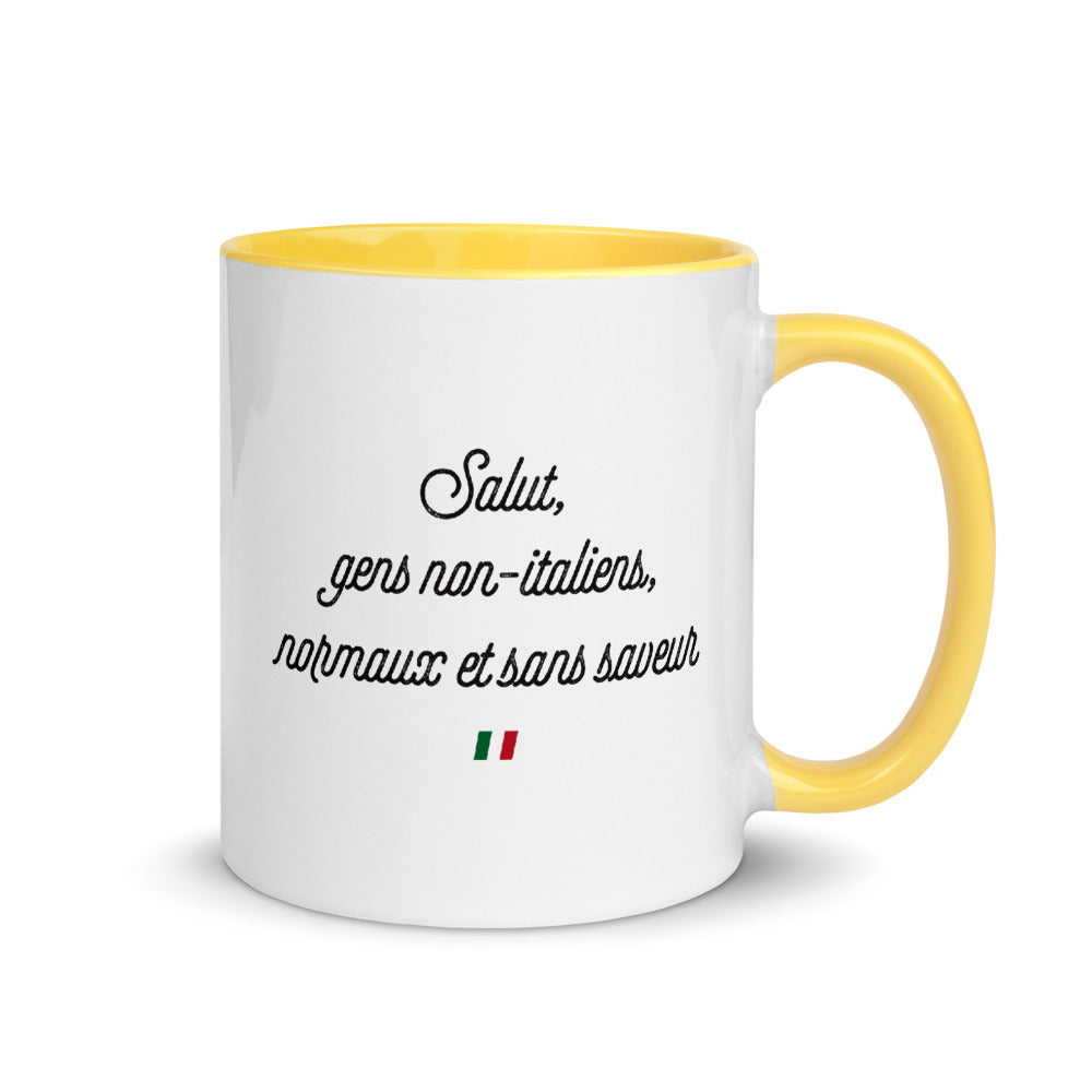 Mug Italie noir dos - design coloré pour le café