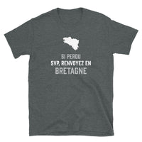 Thumbnail for T-shirt Bretagne gris foncé - Si perdu, renvoyez en Bretagne