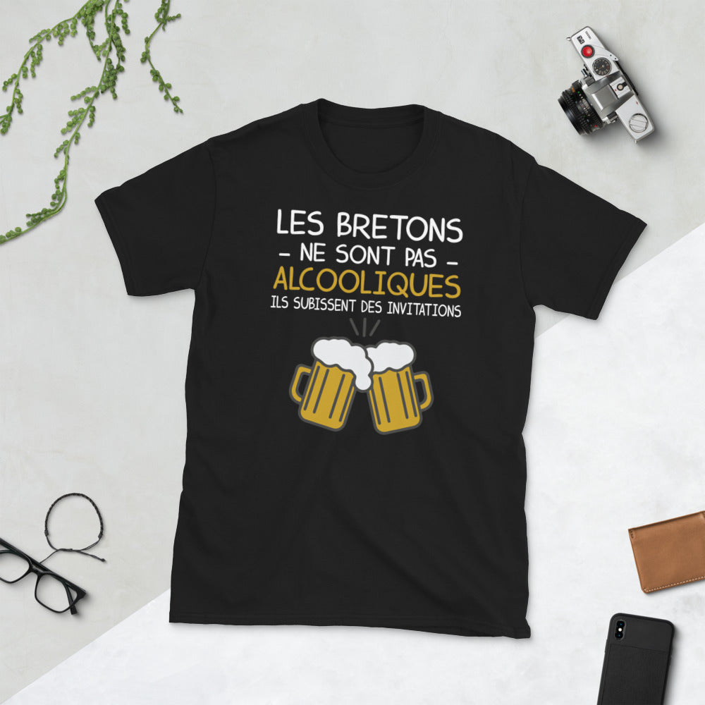 T-shirt Bretagne gris foncé chiné - Les Bretons ne sont pas alcooliques