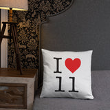 I love Aude 11 NY style - Coussin décoratif - Ici & Là - T-shirts & Souvenirs de chez toi