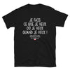 T-shirt Polonais noir - Je fais ce que je veux mais ma femme est Polonaise
