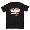 T-shirt Basque noir - Basque pas Français, drapeau et carte
