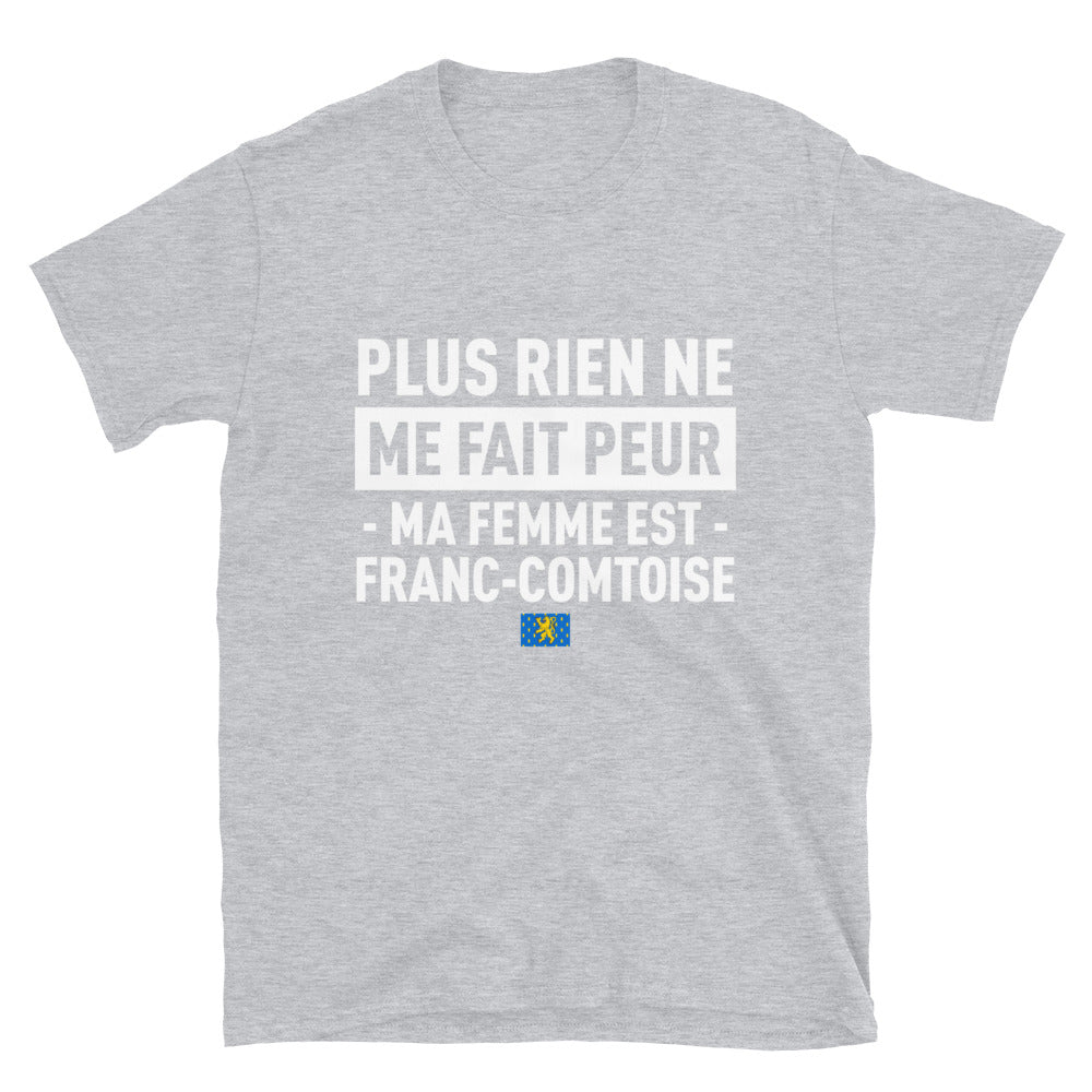 T-shirt Franche-Comté bleu marine dos - Ne cherchez plus, ma femme est.