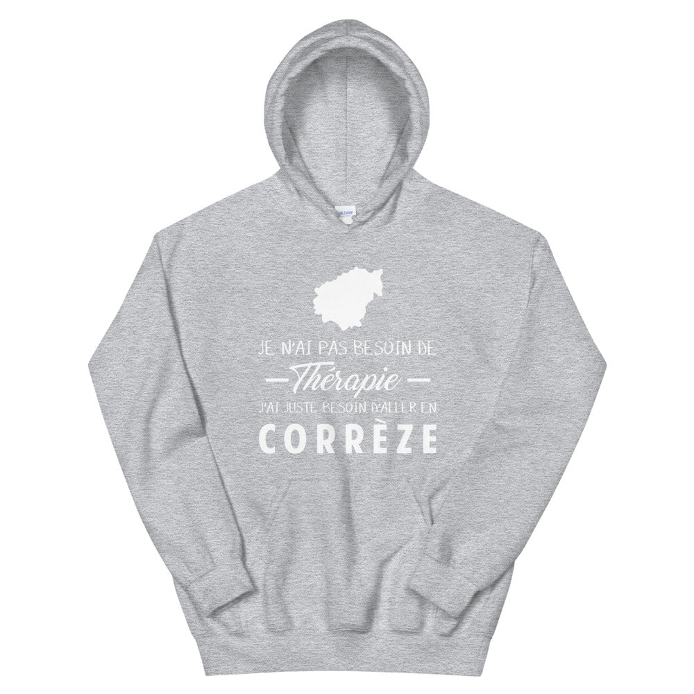 Sweatshirt Corrèze gris sport - Pas besoin de thérapie