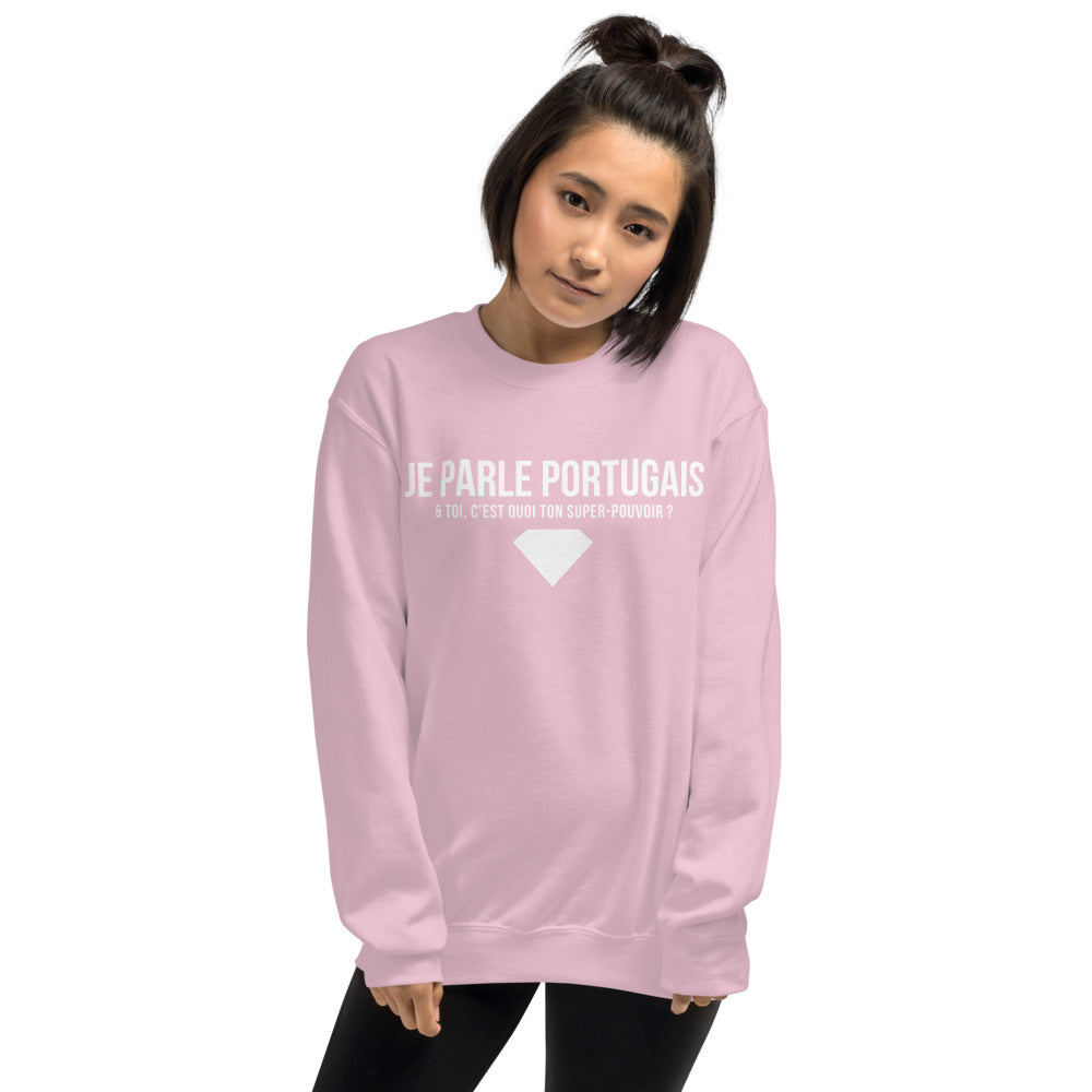 Sweatshirt Portugal noir dos - Parle avec fierté