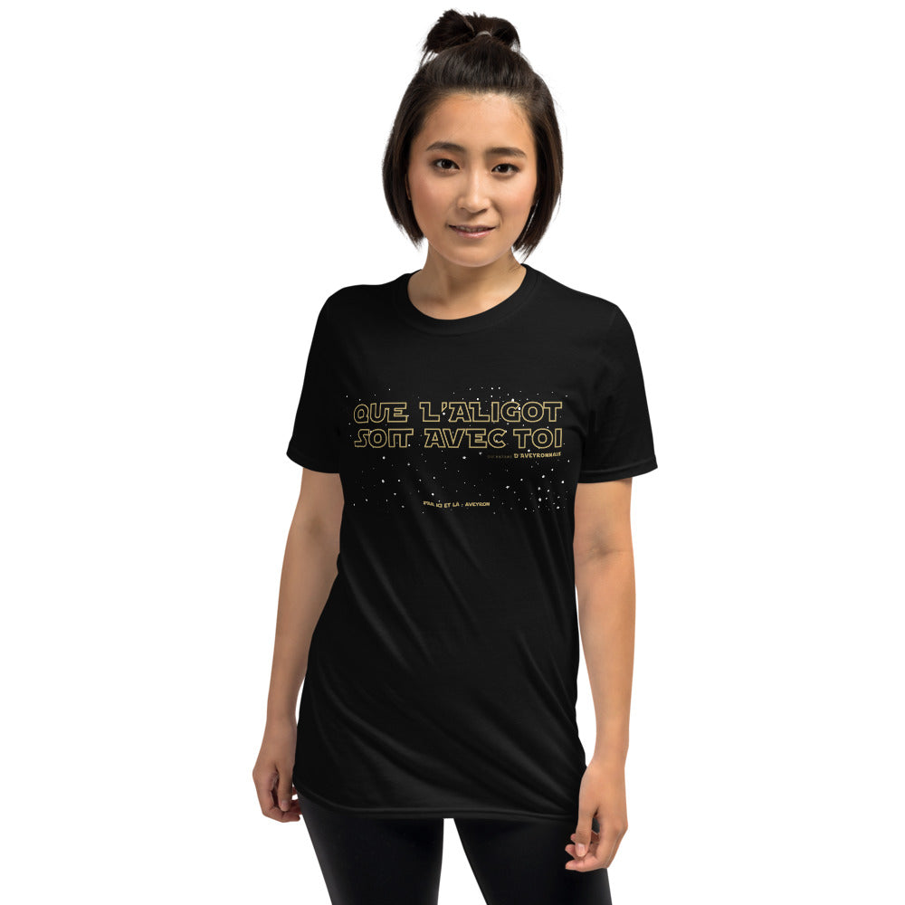 T-shirt Aveyron bleu marine dos - Que l'Aligot soit avec toi