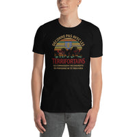 Thumbnail for T-shirt Terrifortains noir dos - design humoristique et local