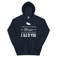 Thumbnail for Sweatshirt Île d'Yeu bleu marine - Pas besoin de thérapie