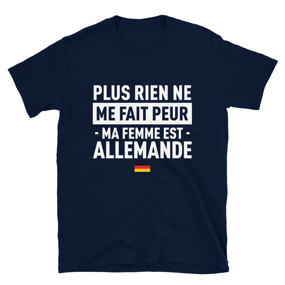 T-shirt Allemagne noir dos - Ne cherchez plus, ma femme est là
