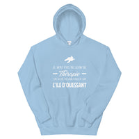 Thumbnail for Thérapie Ouessant - Bretagne - Sweatshirt à capuche - Ici & Là - T-shirts & Souvenirs de chez toi