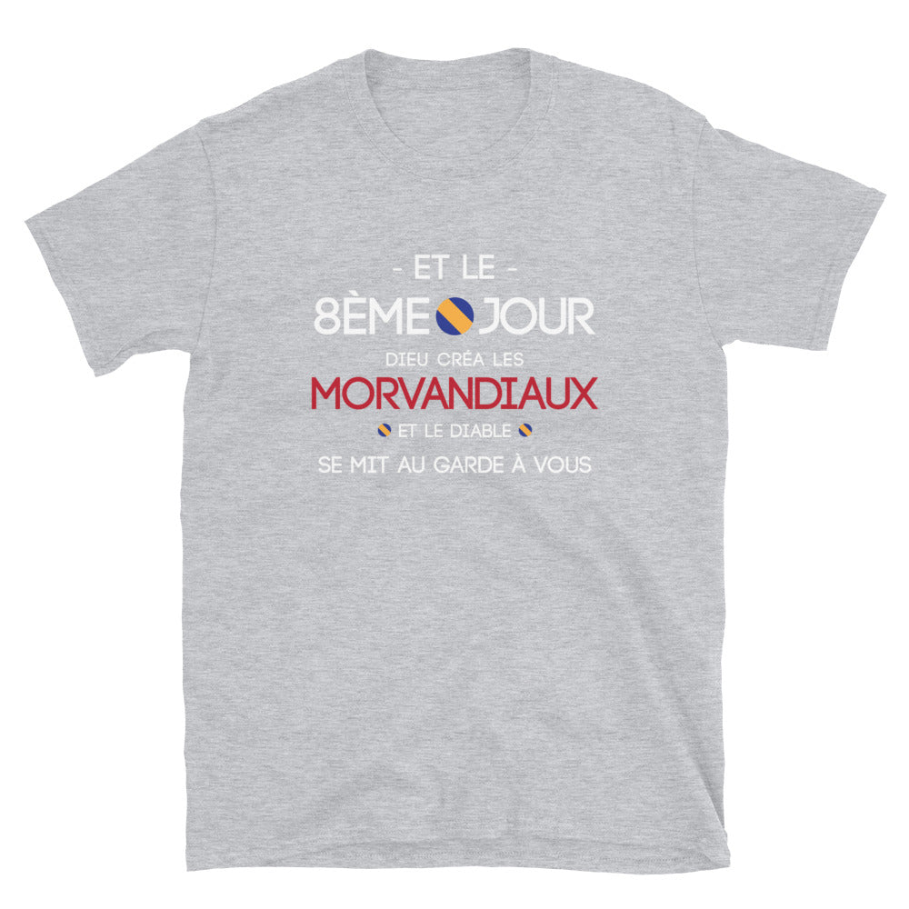 T-shirt Bourgogne gris foncé chiné dos - Morvandiaux et le diable