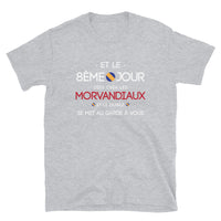 Thumbnail for T-shirt Bourgogne gris foncé chiné dos - Morvandiaux et le diable