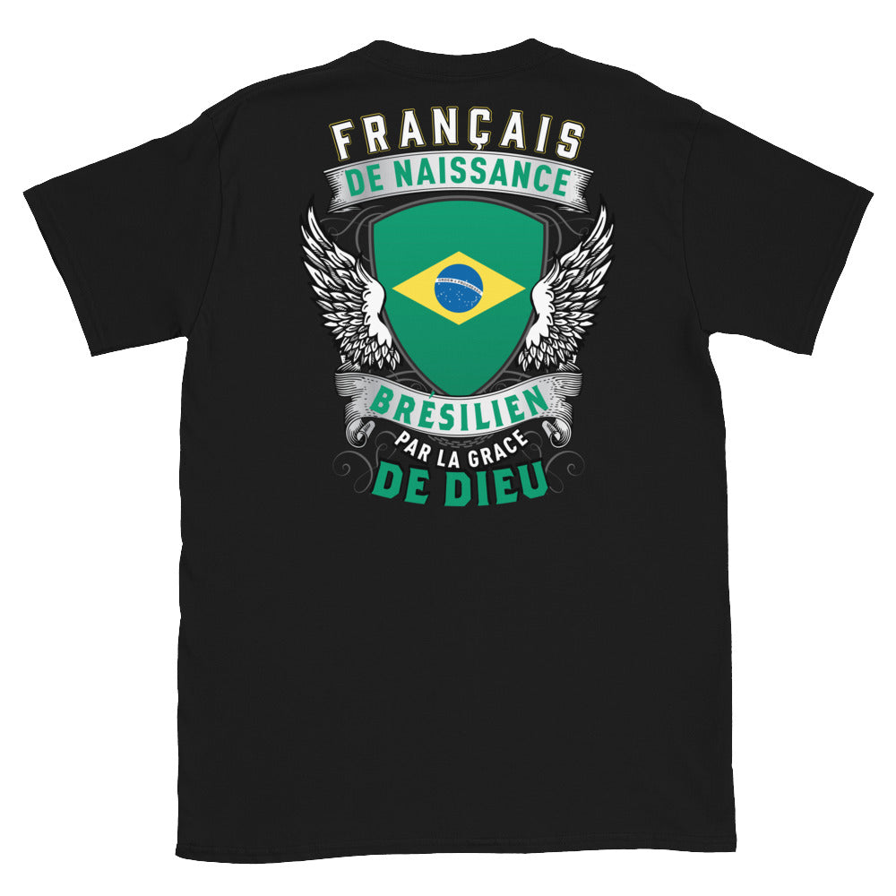 T-shirt Belgique noir - Français, Belge, Suisse, Canadien