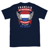 Thumbnail for T-shirt Belgique bleu marine - Texte humoristique sur le dos
