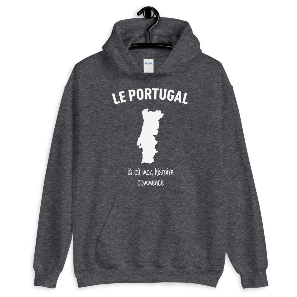 Sweatshirt Portugal gris foncé - Le Portugal là où mon histoire commence