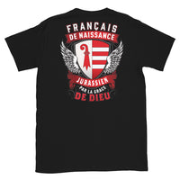 Thumbnail for T-shirt Jurassien noir - Français, Belge, Suisse, Canadien