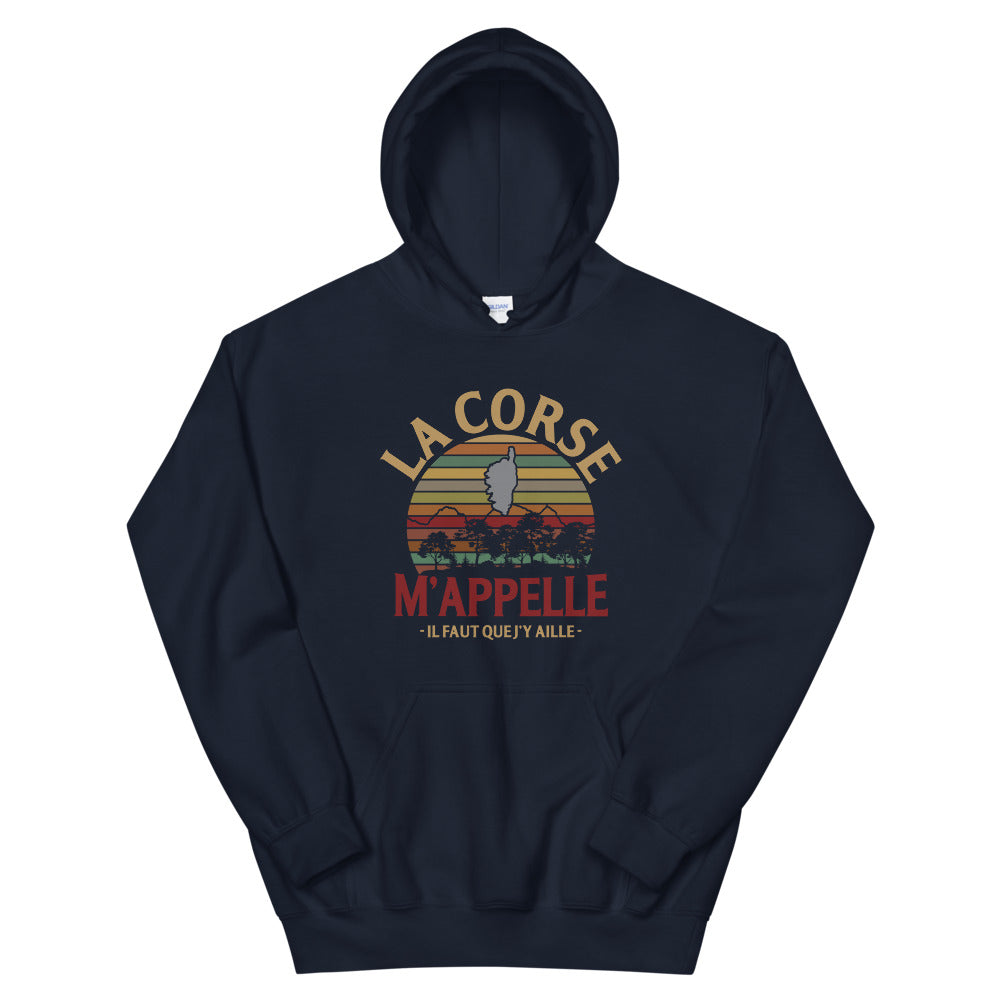 Sweatshirt Corse noir - La Corse m'appelle, il faut que j'y aille