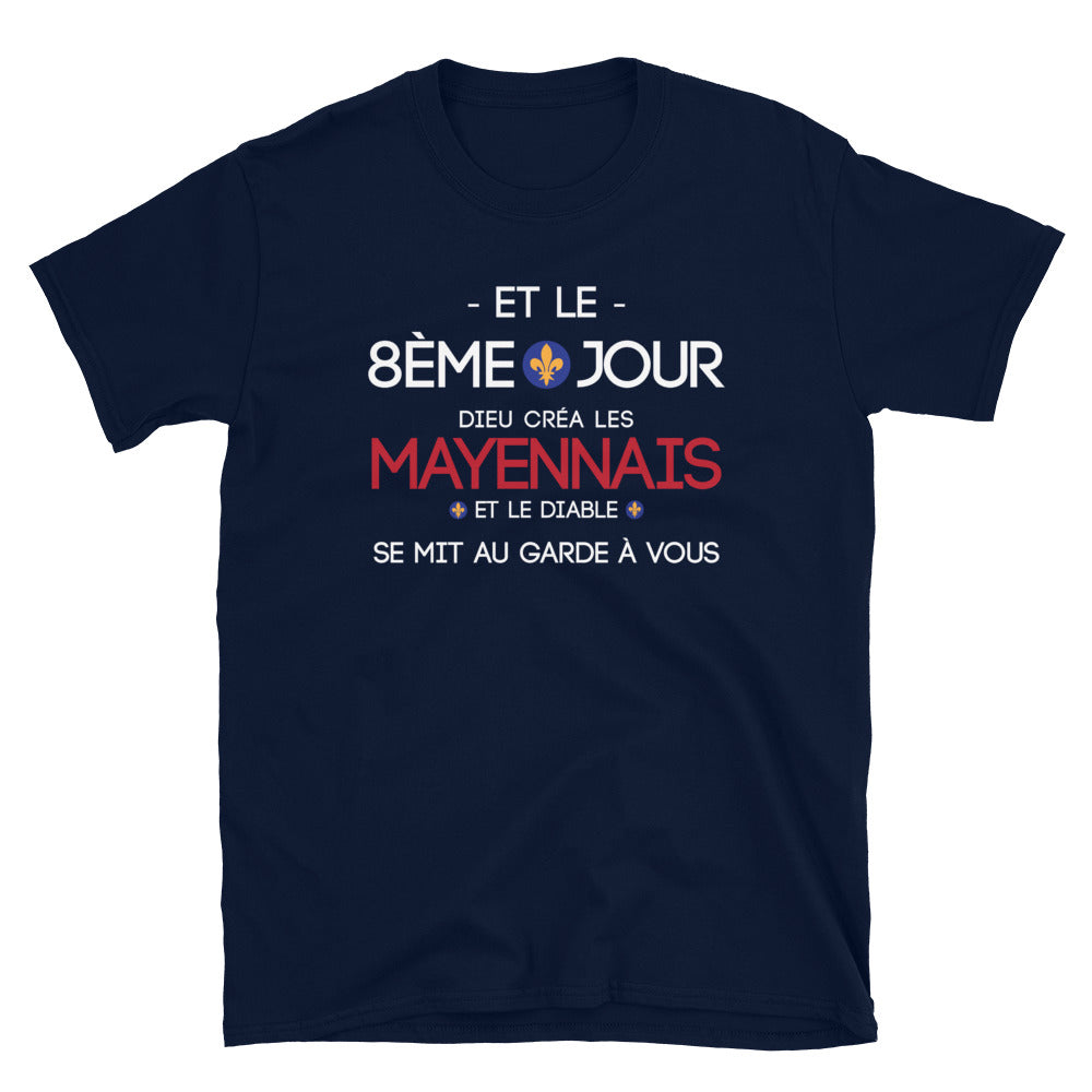 T-shirt Mayennais gris foncé chiné - design légendaire avec humour