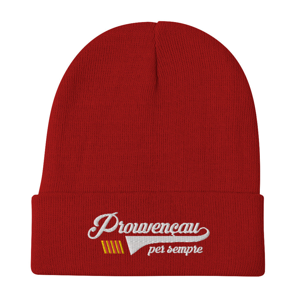 Bonnet Provence gris dos - Prouvençau per sempre brodé