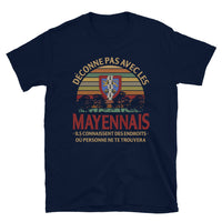 Thumbnail for T-shirt Mayennais bleu marine - Déconne pas avec humour