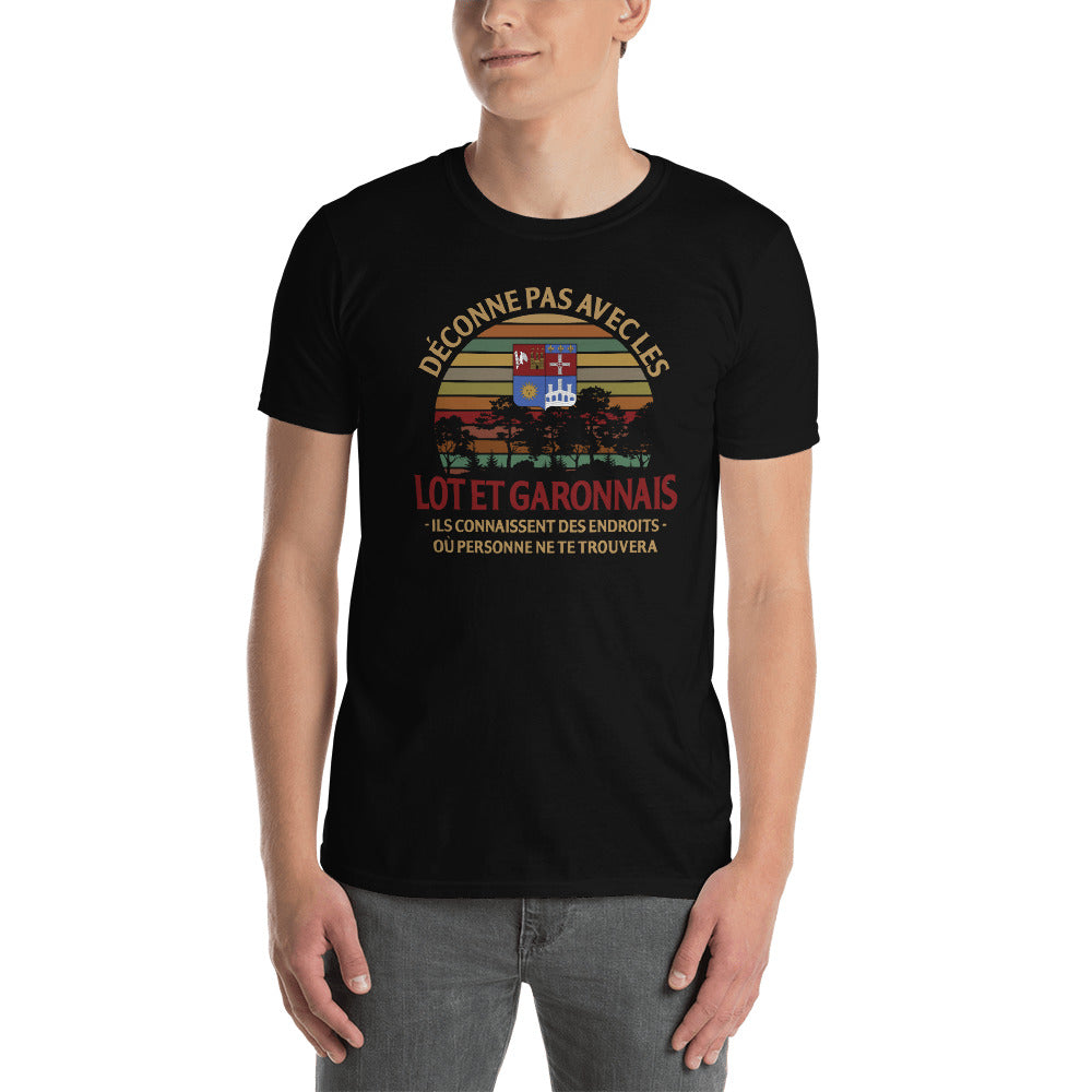 T-shirt Lot-et-Garonne noir dos - Déconne pas avec les Lot-et-garonnais