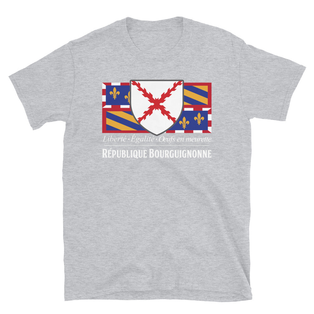 T-shirt Bourgogne gris sport - Liberté Égalité Oeufs en meurette