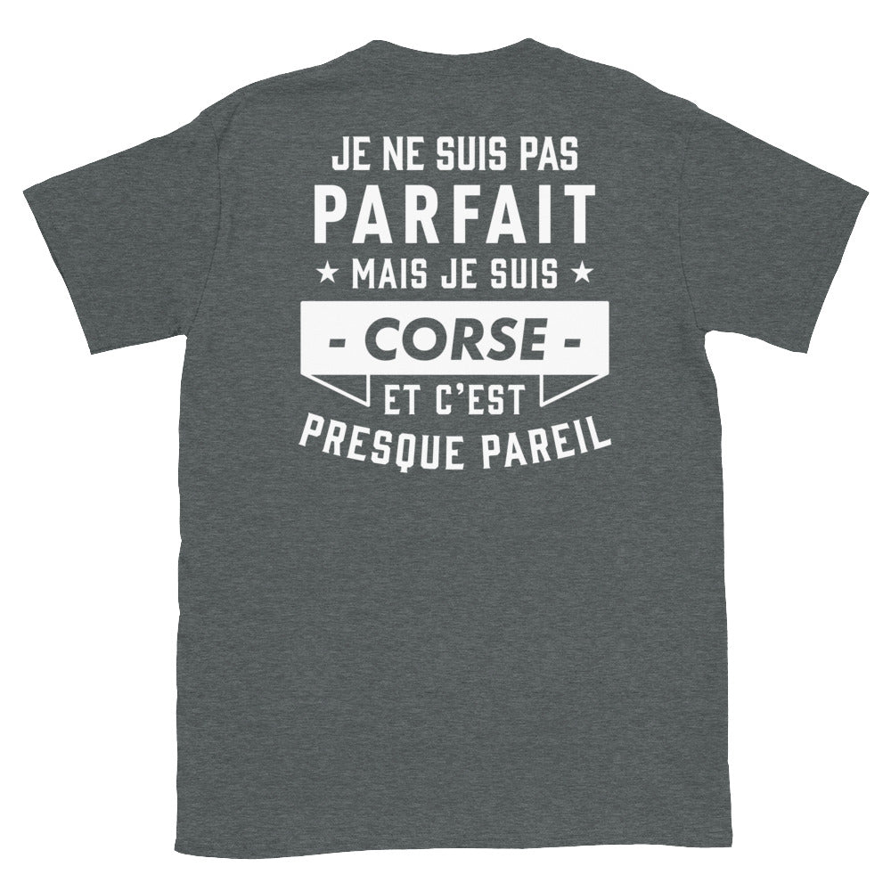 T-shirt Corse bleu marine - Je ne suis pas parfait mais.