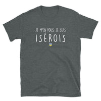 Thumbnail for T-shirt Isérois bleu marine dos - Je m'en fous je suis Isérois