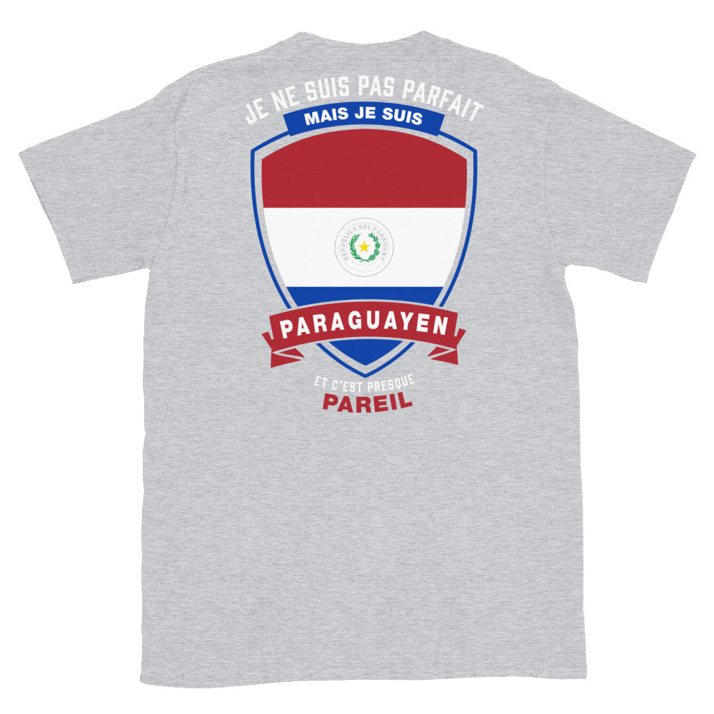 T-shirt Paraguay gris sportif - Je ne suis pas parfait mais.