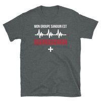 Thumbnail for T-shirt Bourgogne noir dos - Groupe sanguin humoristique