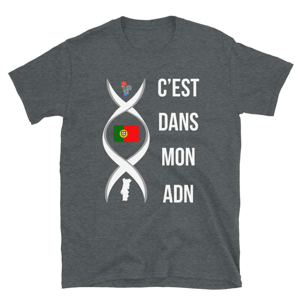 T-shirt Portugal gris foncé - ADN Portugais en fierté