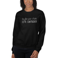 Thumbnail for Sweatshirt Cantalouse gris foncé - fée pas chier cette cantalouse