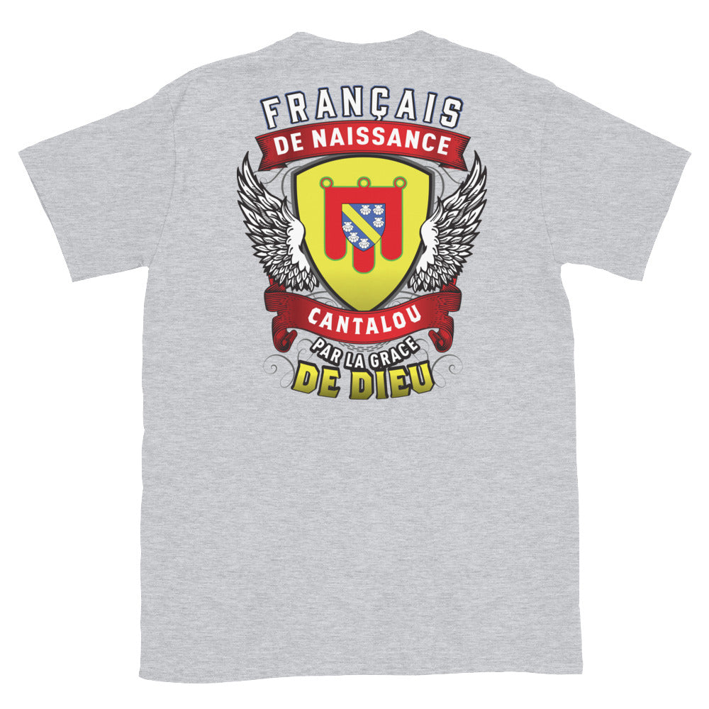 T-shirt Cantalais bleu marine dos - texte humoristique sur les origines