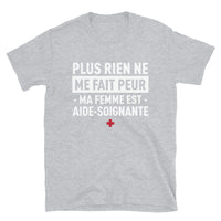 Thumbnail for T-shirt Aide-soignante gris foncé dos - Plus rien ne me fait peur