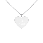 Collier Ti Amo - Italie en argent sterling pendentif en forme de coeur italien - Ici & Là - T-shirts & Souvenirs de chez toi