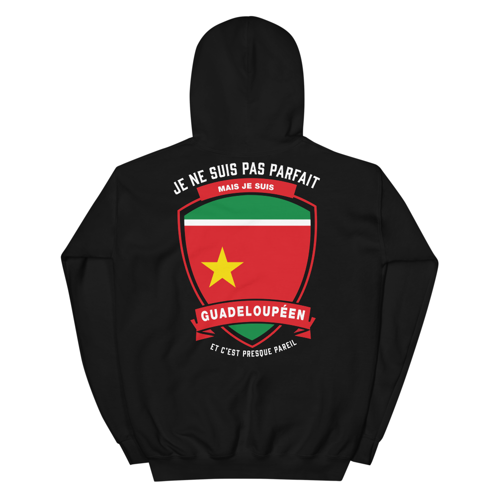 Sweatshirt Guadeloupéen noir dos - Confort et fierté locale