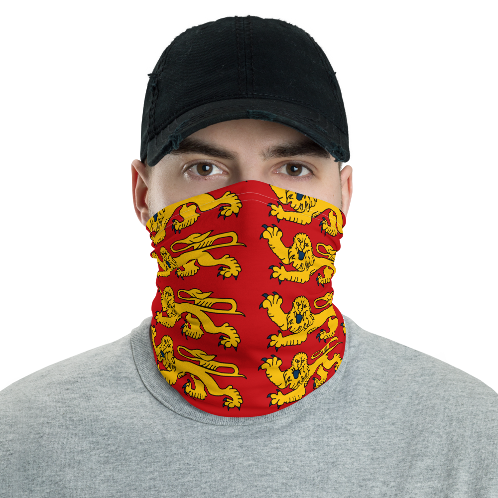 Masque Cache-cou Normandie - blason normand face